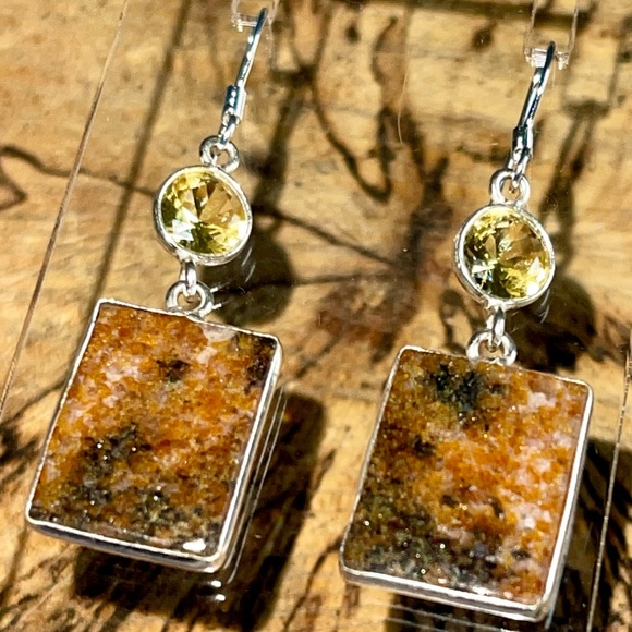 Rhodonite “The First Aid Stone” Earrings & Pendant Set - Picture 1 of 10